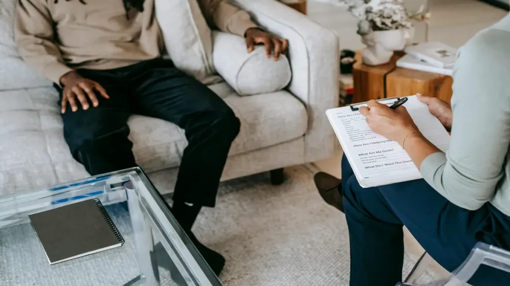 A person during the therapy