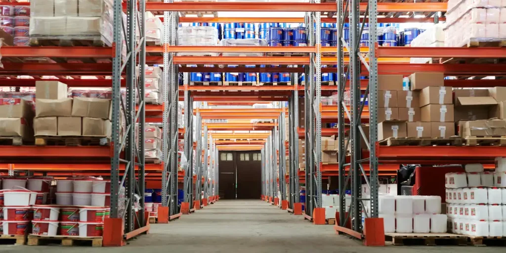 Smart warehouse optimized with 5G Technology for real-time inventory and logistics management.